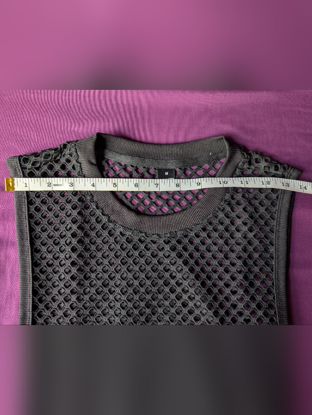 Black Fishnet Tank Top - Picture 5 of 7